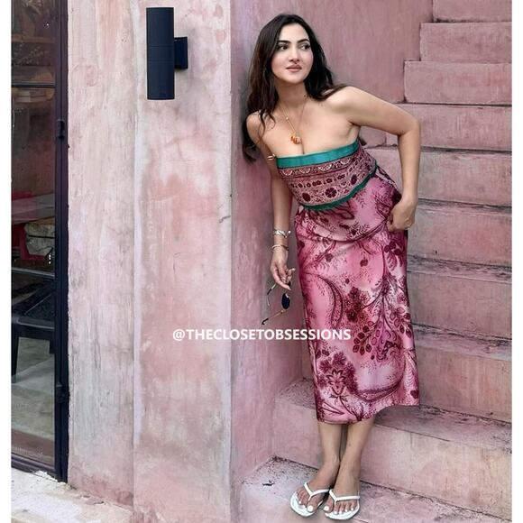 ZARA BLOGGER FAVE!!! Strapless Midi Dress NWT LAST ONE!!! - Picture 8 of 16